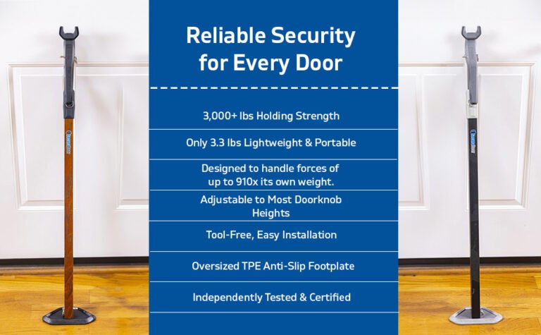 barra di sicurezza porta installata in casa