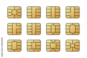 carta di pagamento con simboli bancari digitali