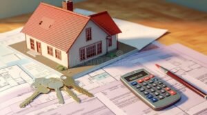 casa con chiavi e calcolatrice finanziaria