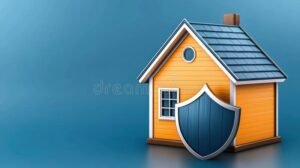 casa sicura con scudo protettivo luminoso