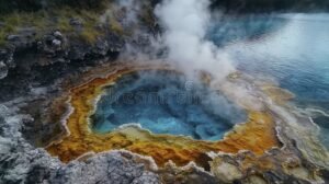 cielo sereno sopra le terme naturali