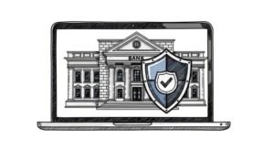 coda dellicona di una banca con simboli bancari