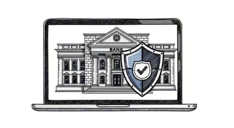 coda dellicona di una banca con simboli bancari