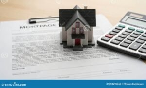 contratto mutuo con casa e calcolatrice