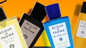 flacone elegante di profumo acqua di parma