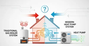 impianto di riscaldamento a gas moderno in casa