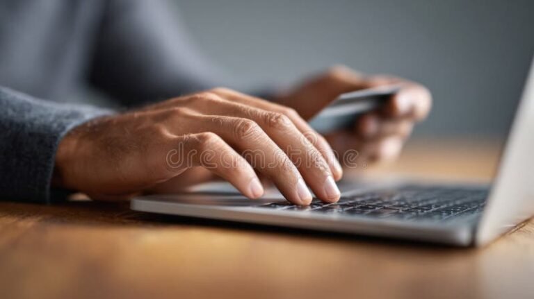 mani che digitano su tastiera computer bancario