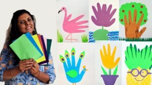 mani che lavorano con carta colorata