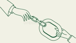 mani concatene contorno conto corrente bancario