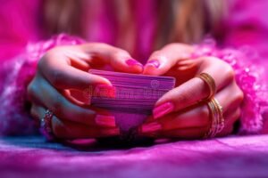 mano che mescola carte dei tarocchi colorate