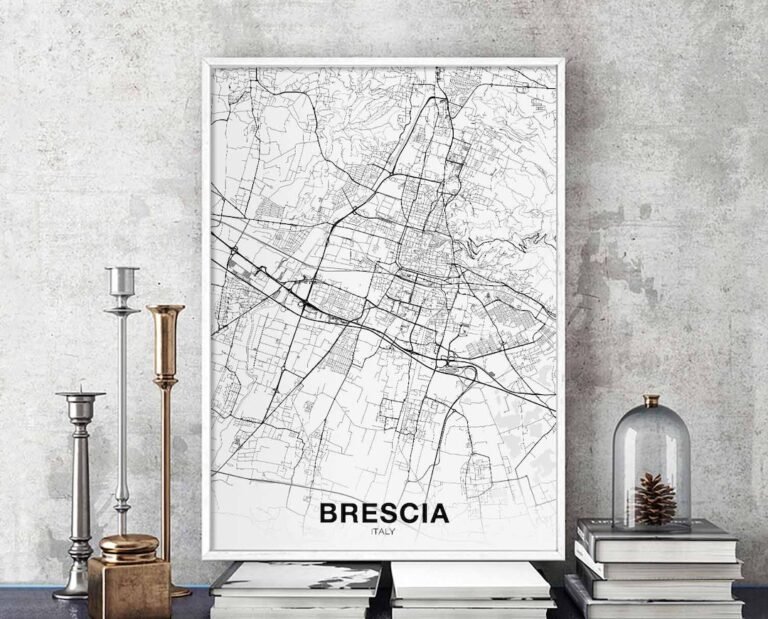 mappa di brescia con icone offerte lavoro