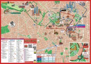 mappa stilizzata di milano con route evidenziate