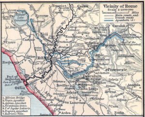mappa storica con antiche ville italiane