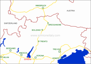 mappa stradale milano sirmione auto panoramica