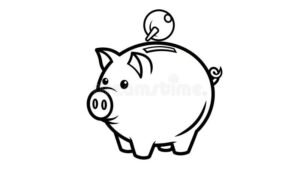 Come Creare Una Tabella Efficace Per Mettere Soldi Da Parte 44 moneta inserita in salvadanaio trasparente