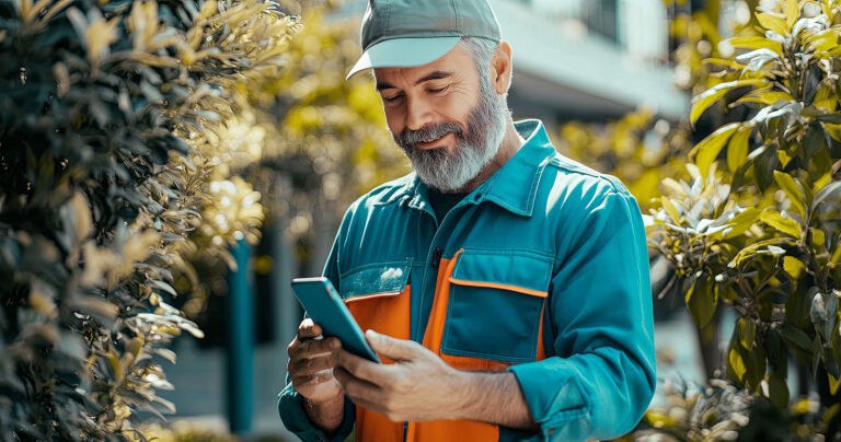 operatore assistenza stradale al telefono sorridente