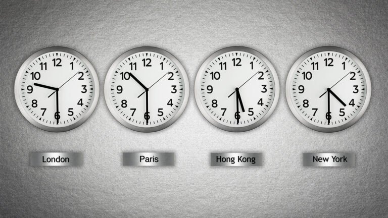orologi con fusi orari di europa e usa