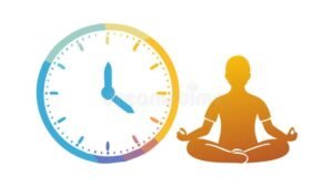 orologio con sagoma di persona che si rilassa