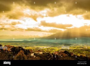 panorama panoramico della valle del sacco verde