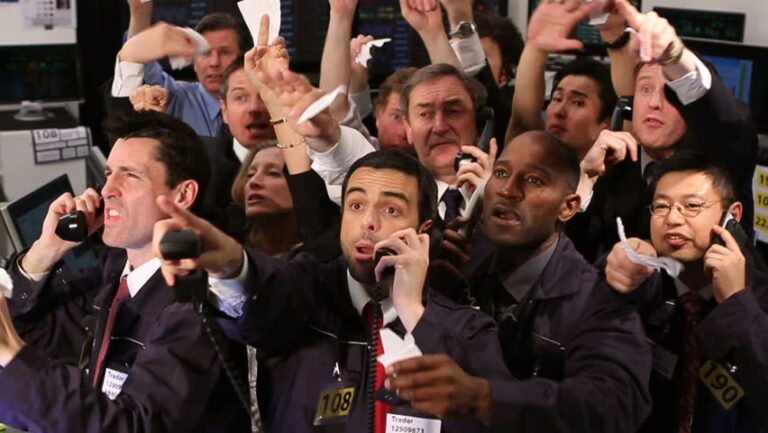 persone che si scambiano azioni in borsa