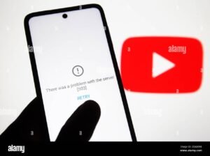 schermata di app mobile con errore caricamento