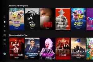 Paramount È A Pagamento Quali Sono Le Opzioni Disponibili Per Vedere I Contenuti 7 schermo tv con logo paramount e opzioni streaming