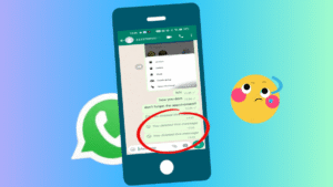 smartphone con icona whatsapp e messaggi cancellati