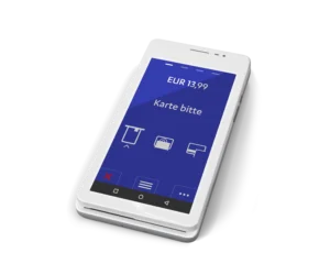 smartphone con schermata app nexi pos