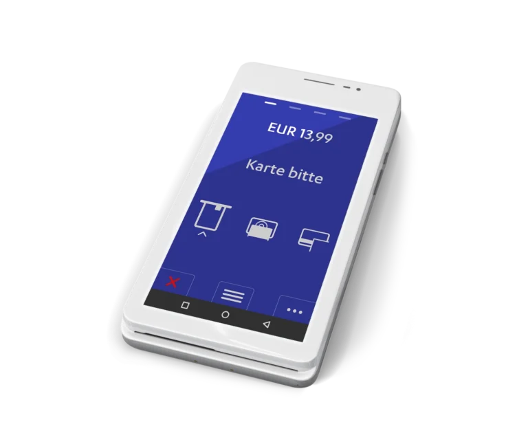 smartphone con schermata app nexi pos