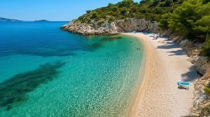 spiaggia con sabbia dorata e acque cristalline
