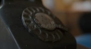 telefono vintage con numeri evidenziati