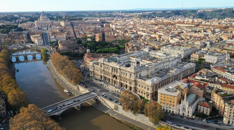 veduta panoramica del quartiere prati roma