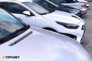 veicolo parcheggiato con avviso scadenza assicurazione