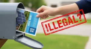 volantini colorati distribuiti in una cassetta postale